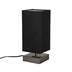 QAZQA Lampen Für Dein Homeoffice|Tischlampen*Moderne Tischleuchte schwarz mit Stahl - Milo