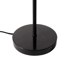 QAZQA Tischlampen|Wohnzimmerlampen*Moderne Tischleuchte schwarz mit Opalglas - Drop