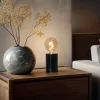 QAZQA Tischlampen|Wohnzimmerlampen*Moderne Tischleuchte Schwarz Marmor - Marissa