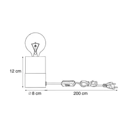 QAZQA Tischlampen|Wohnzimmerlampen*Moderne Tischleuchte Schwarz Marmor - Marissa