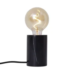 QAZQA Tischlampen|Wohnzimmerlampen*Moderne Tischleuchte Schwarz Marmor - Marissa