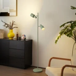 QAZQA Stehlampen|Wohnzimmerlampen*Moderne vloerlamp groen 2-lichts - Stijn