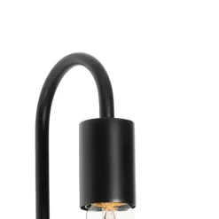 QAZQA Wandleuchten|Wohnzimmerlampen*Moderne Wandlampe schwarz mit Glas - Roslini
