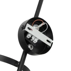 QAZQA Wandleuchten|Wohnzimmerlampen*Moderne Wandlampe schwarz mit Glas - Roslini