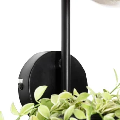 QAZQA Wandleuchten|Wohnzimmerlampen*Moderne Wandlampe schwarz mit Glas - Roslini