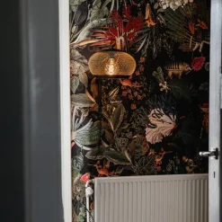 QAZQA Schlafzimmerlampen|Küchenlampen*Moderne Wandlampe schwarz mit Gold - Lucas