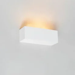 QAZQA Wandleuchten|Wohnzimmerlampen*Moderne Wandlampe weiß - Santino Novo