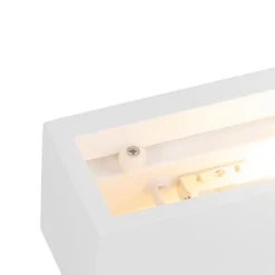 QAZQA Wandleuchten|Wohnzimmerlampen*Moderne Wandlampe weiß - Santino Novo