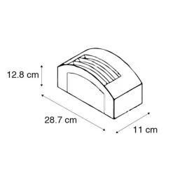 QAZQA Gartenbeleuchtung|Außenwandleuchten*Moderne Wandleuchte Anthrazit IP44 - Hurricane 1