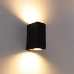 QAZQA Gartenbeleuchtung|Badezimmerlampen*Moderne Wandleuchte anthrazit IP44 - Baleno II