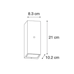QAZQA Gartenbeleuchtung|Außenleuchten Mit Sensor*Moderne Wandleuchte anthrazit IP44 mit Bewegungsmelder - Baleno II