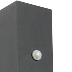 QAZQA Gartenbeleuchtung|Außenleuchten Mit Sensor*Moderne Wandleuchte anthrazit IP44 mit Bewegungsmelder - Baleno II