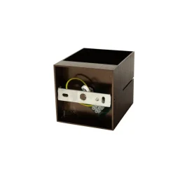 QAZQA Wandleuchten|Wohnzimmerlampen*Moderne Wandleuchte aus dunkler Bronze – Transfer Groove