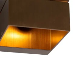 QAZQA Wandleuchten|Wohnzimmerlampen*Moderne Wandleuchte aus dunkler Bronze – Transfer Groove