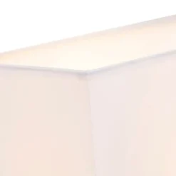 QAZQA Wandleuchten|Wohnzimmerlampen*Moderne Wandleuchte aus Stahl mit weißem Schirm – Bergamo