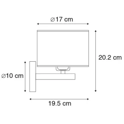 QAZQA Wandleuchten|Wohnzimmerlampen*Moderne Wandleuchte aus Stahl mit weißem Schirm - VT