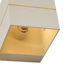 QAZQA Wandleuchten|Wohnzimmerlampen*Moderne Wandleuchte Beige G9 Quadratisch - Transfer
