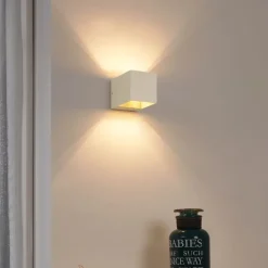 QAZQA Wandleuchten|Wohnzimmerlampen*Moderne Wandleuchte Beige G9 Quadratisch - Transfer