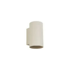 QAZQA Schlafzimmerlampen|Küchenlampen*Moderne Wandleuchte Beige GU10 50 mm rund 2-flammig - Sandy