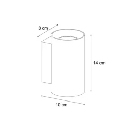 QAZQA Schlafzimmerlampen|Küchenlampen*Moderne Wandleuchte Beige GU10 50 mm rund 2-flammig - Sandy