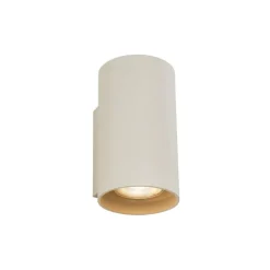 QAZQA Schlafzimmerlampen|Küchenlampen*Moderne Wandleuchte Beige GU10 50 mm rund 2-flammig - Sandy