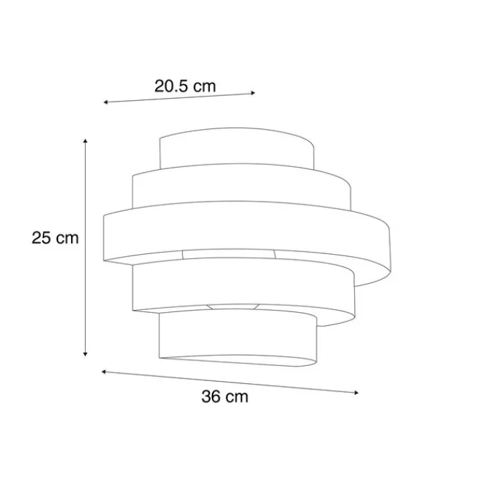 QAZQA Led-Wandleuchten|Wandleuchten*Moderne Wandleuchte Bronze inkl. LED 3-Stufen-Dimmbar - Lines