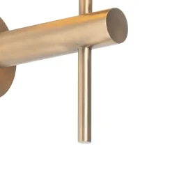 QAZQA Schlafzimmerlampen|Esszimmerlampen*Moderne Wandleuchte Bronze mit weißem Schirm - Pluk