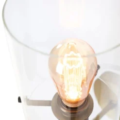 QAZQA Wandleuchten|Wohnzimmerlampen*Moderne Wandleuchte Bronze mit Glaskuppel