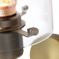 QAZQA Wandleuchten|Wohnzimmerlampen*Moderne Wandleuchte Bronze mit Glaskuppel