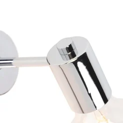 QAZQA Schlafzimmerlampen|Küchenlampen*Moderne Wandleuchte Chrom neigbar - Facil