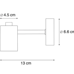 QAZQA Schlafzimmerlampen|Küchenlampen*Moderne Wandleuchte Chrom neigbar - Facil