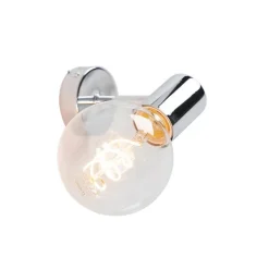 QAZQA Schlafzimmerlampen|Küchenlampen*Moderne Wandleuchte Chrom neigbar - Facil