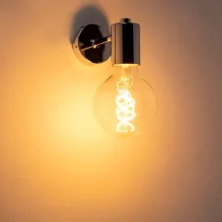 QAZQA Schlafzimmerlampen|Küchenlampen*Moderne Wandleuchte Chrom neigbar - Facil