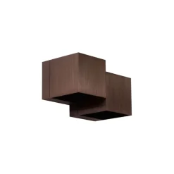 QAZQA Wandleuchten|Wohnzimmerlampen*Moderne Wandleuchte Dunkelbronze 2-flammig - Transfer Double