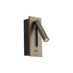 QAZQA Schlafzimmerlampen|Led-Wandleuchten*Moderne Wandleuchte Dunkelbronze inkl. LED - Plaza