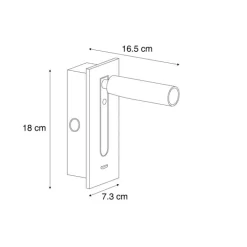 QAZQA Schlafzimmerlampen|Led-Wandleuchten*Moderne Wandleuchte Dunkelbronze inkl. LED - Plaza