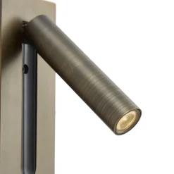 QAZQA Schlafzimmerlampen|Led-Wandleuchten*Moderne Wandleuchte Dunkelbronze inkl. LED - Plaza