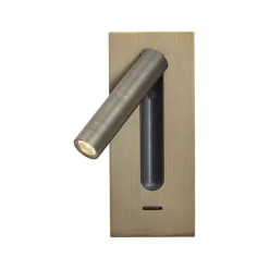 QAZQA Schlafzimmerlampen|Led-Wandleuchten*Moderne Wandleuchte Dunkelbronze inkl. LED - Plaza