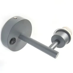 QAZQA Wandleuchten|Wohnzimmerlampen*Moderne Wandleuchte dunkelgrau 1-Licht mit Schalter - Combi