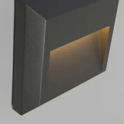 QAZQA Gartenbeleuchtung|Led-Außenleuchten*Moderne Wandleuchte dunkelgrau inkl. LED - Gem 2