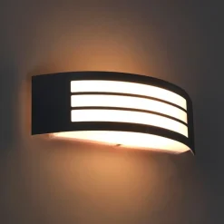 QAZQA Gartenbeleuchtung|Außenwandleuchten*Moderne Wandleuchte dunkelgrau IP44 - Sapphire Deluxe