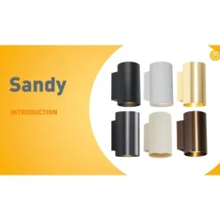 QAZQA Wandleuchten|Esszimmerlampen*Moderne Wandleuchte dunkelbronze rund - Sandy