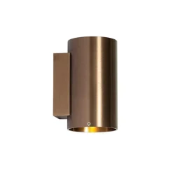 QAZQA Wandleuchten|Esszimmerlampen*Moderne Wandleuchte dunkelbronze rund - Sandy