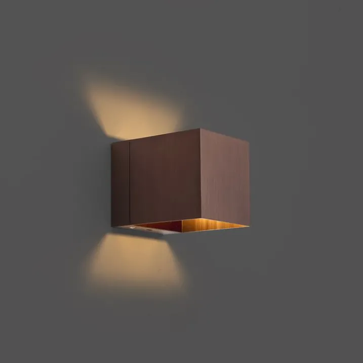 QAZQA Schlafzimmerlampen|Küchenlampen*Moderne Wandleuchte Dunkelbronze inkl. LED und Touch-Dimmer Wiederaufladbar - Joris