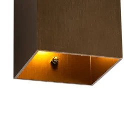 QAZQA Wandleuchten|Wohnzimmerlampen*Moderne Wandleuchte dunkelbronze quadratisch - Sola