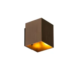QAZQA Wandleuchten|Wohnzimmerlampen*Moderne Wandleuchte dunkelbronze quadratisch - Sola