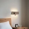 QAZQA Schlafzimmerlampen|Küchenlampen*Moderne Wandleuchte Dunkelbronze Verstellbar mit USB-C inkl. LED - Modric