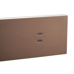 QAZQA Schlafzimmerlampen|Küchenlampen*Moderne Wandleuchte Dunkelbronze Verstellbar mit USB-C inkl. LED - Modric