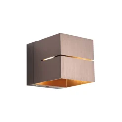 QAZQA Led-Wandleuchten|Akku Lampen*Moderne Wandleuchte Dunkelbronze inkl. LED und Touch-Dimmer Wiederaufladbar - Joris Groove