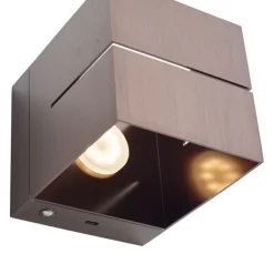 QAZQA Led-Wandleuchten|Akku Lampen*Moderne Wandleuchte Dunkelbronze inkl. LED und Touch-Dimmer Wiederaufladbar - Joris Groove